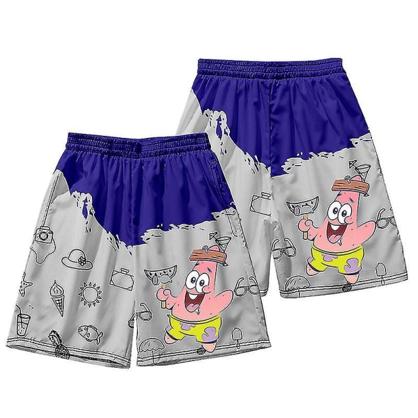 Herre Badetøj Patrick Star Korte Strandshorts Bukser Hurtigtørrende Badetøj Badebukser Badetøj Surf Board Bukser DK15 2XL