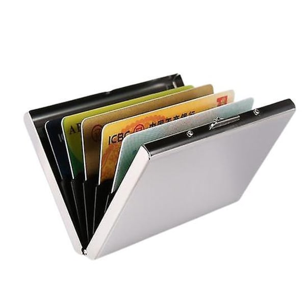 Kortholder med rom - Beskytter RFID - metall - lommebok - Sølv