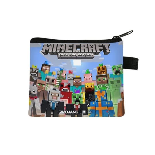 Minecraft Mini Møntpung — Bærbar Polyester Kortholder til Studerende 13.5*11cm.61