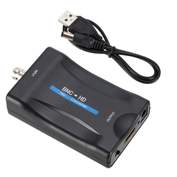 SCART til HDMI Adapter 1080P HD Video Audio Upscale Konverter Sort
