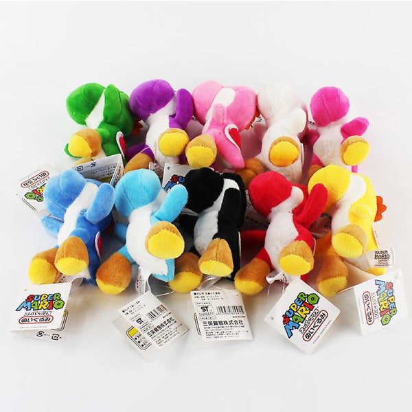 12 cm Lasten Super Mario Bros Yoshi Pehmoleluhahmo Plussi Leikkikalut Lahja Rose Red