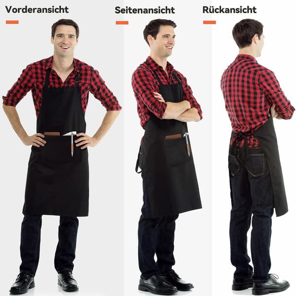2 stk. forklæde sort, sort