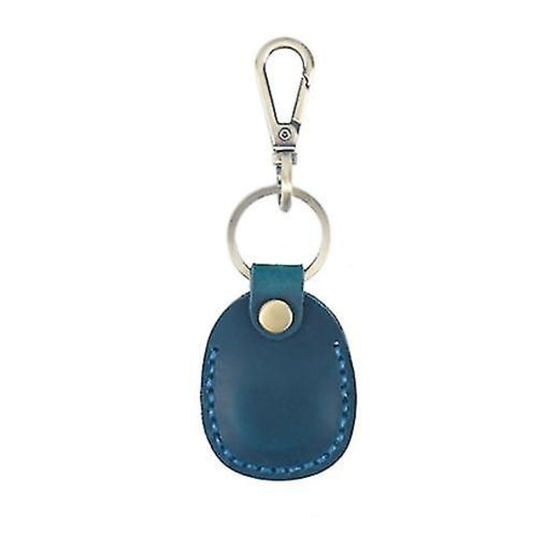 2 stk. PU Læder Airtag Nøgleholder, Airtag Vedhæng Airtag Etui Airtag Holder Airtag Nøglering Airtag Nøgleholder Etui Blue