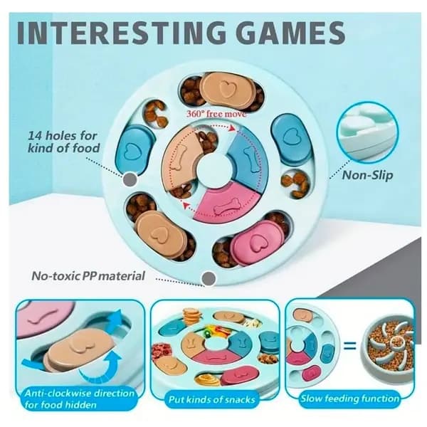 Interaktivt rundt hundepuslespil Green