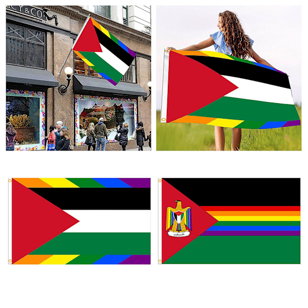 Palestinaflagga, 3x5 fot Palestina Nationalflagga, Fri Palestinaflagga, Jag Står Med Palestina Utomhus Dekorationsflagga A