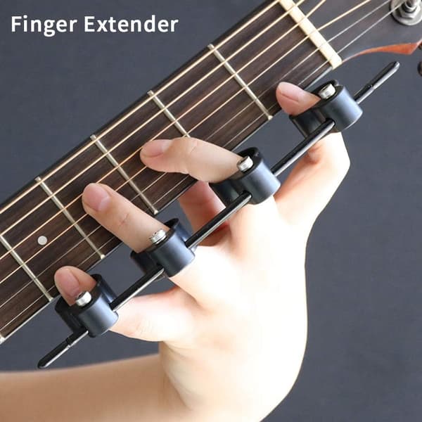 Justerbar Fingerförlängare för Gitarr & Piano, Svart