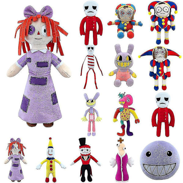 2023 Söt Den Fantastiska Digitala Cirkus Plysch Clown Leksak Jax Pomni Mjuk Fylld Plyschdocka Leksaker Jul Födelsedagspresenter Het! Mini Pomni