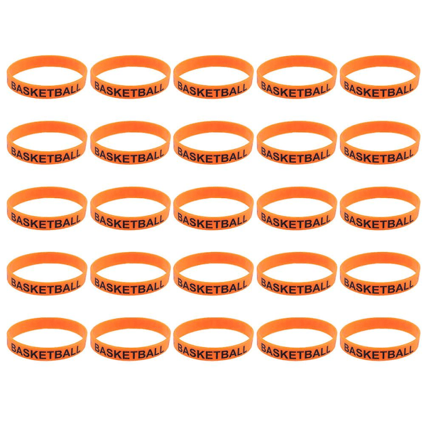50 st silikonarmband män dekorativt armband silikonarmband Silikon basketarmband offert Silikonarmband Orange 6.5X6.5CM