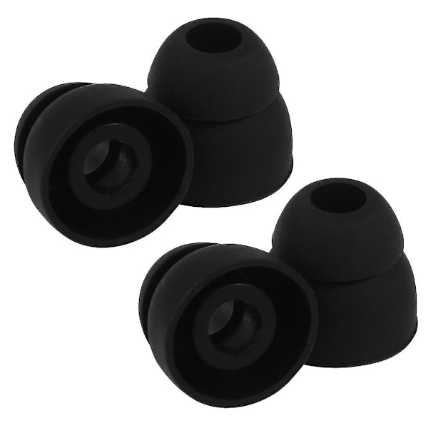 Ørepropper Hovedtelefon Bud Tips Silikon In-Ear Øretelefon Dæksler Udskiftning 1 Par Black