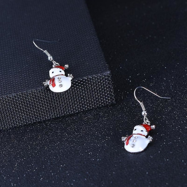 1 par Christmas Snowman Legering øreringe Damer Holdbare og nyttige mikrosæt øreringe