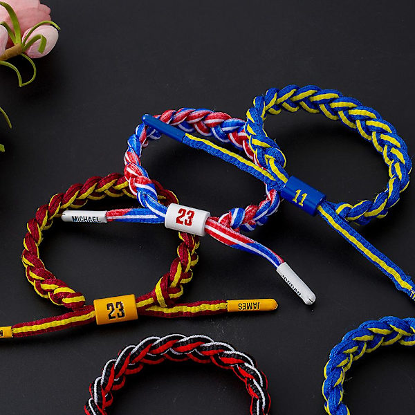 Ny Charm Armband för Vänskap Basketlag James Kobe Reparmband Justerbara Armband Kvinna Man Lycka Önska Smycken A19 Adjustable