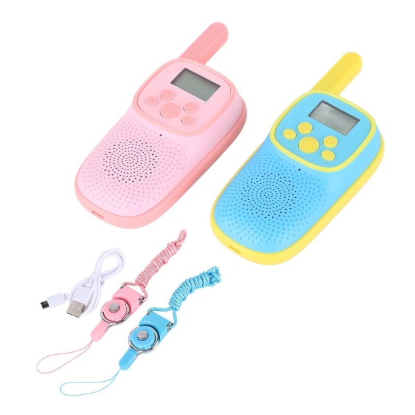Interaktive Walkie Talkies for Barn - Bakgrunnsbelyst Skjerm, Lang Batterilevetid - Perfekt Gave til Gutter og Jenter (2 stk)