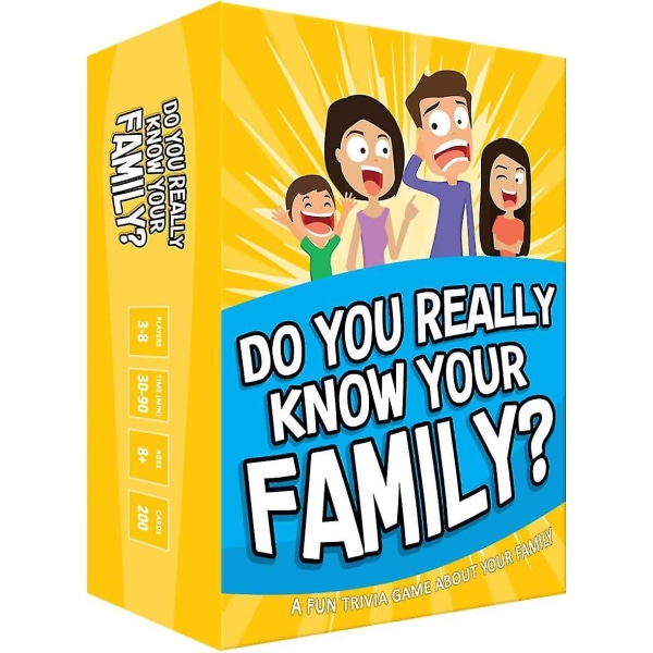Känner du verkligen din familj Spelkort Intressanta festspelkort för huset