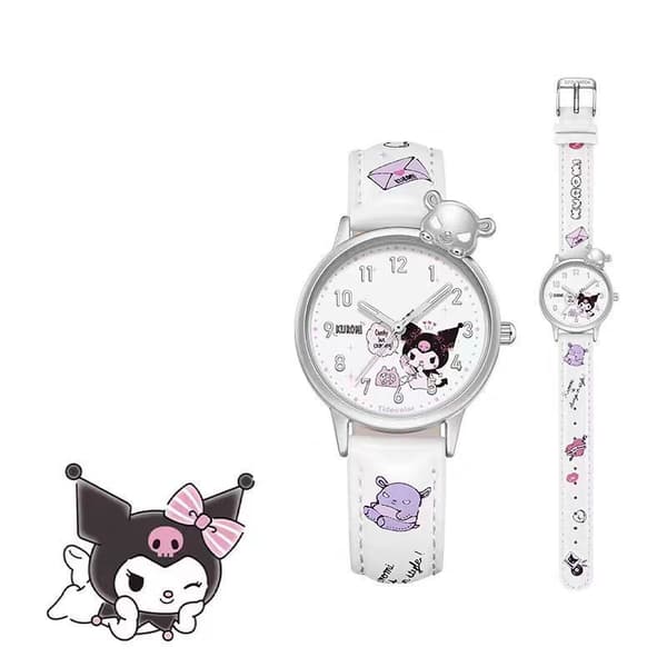 Vandtæt kvalitetsur til studerende med et kreativt design. Cinnamoroll White