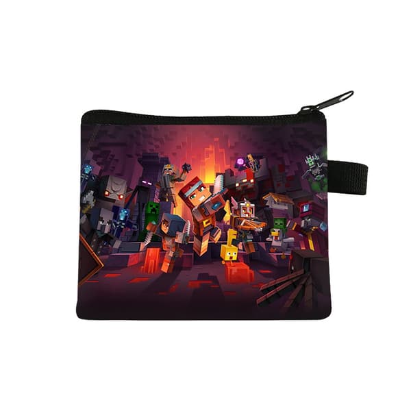Minecraft Mini Myntbörs — Portabel Kortförvaring i Polyester för Studenter 13.5*11cm.14