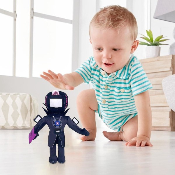 Skibid Toilet Plysch, 2024 Ny Uppgradering Titan Drillman Plyschleksak, SkibidToilet Boss Drill Man Speakerman Camaramen Plyschleksaker Tv King