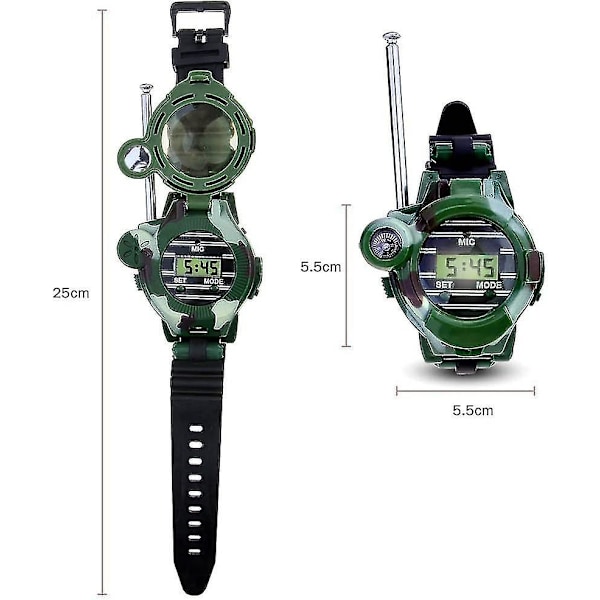 Barnens Walkie Talkie, 1-3km Räckvidd 8 Kanaler Med Ficklampa