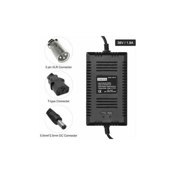 Intelligent oplader til elcykel og scooter, 36V XLR-hoved (Type A-stik)