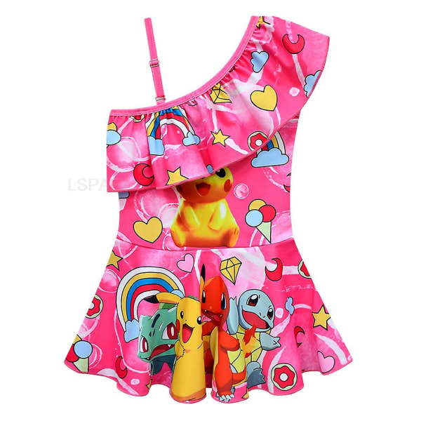 Tecknad flicka badkläder Pikachu flicka baddräkt två delar barn bikini set barn badkläder badkläder 20328 Size 100