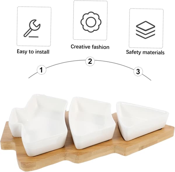 Cabilock Keramisk Dessert-Serveringsfat, med avtakbar base, elegant hvit, for fester/sammenkomster/arrangementer, snacks/forretter