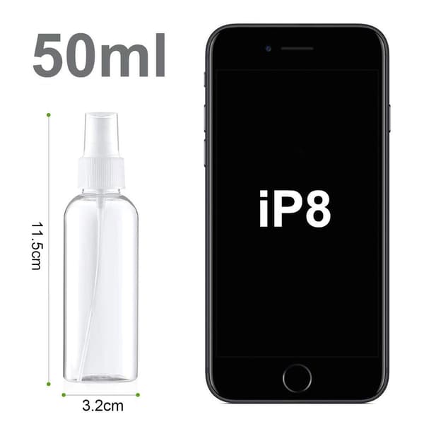 3-pack 50 ml finfördelande mini sprayflaskor i plast, pumpspraykork återfyllningsbara återanvändbara tomma atomizer sprayflaskor, 50 ml (stil 1)