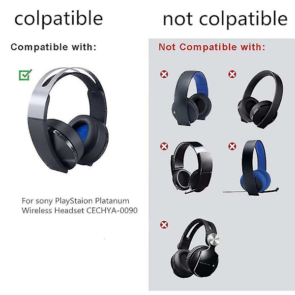 Ersättningsöronsnäckor för Sony Platinum Trådlöst Headset Cechya-009 Cover