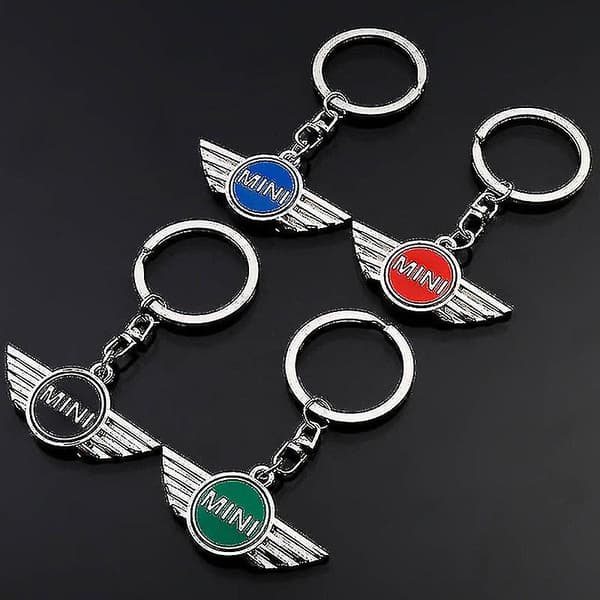 Lang metall nøkkelring med billogo for Mini Cooper Red
