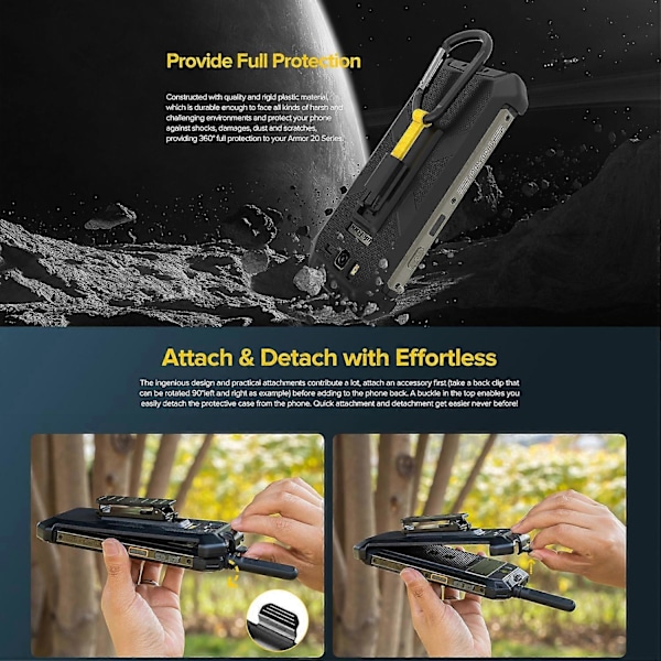 Ulefone Takakiinnitteinen Puhelinkotelo Ulefone Armor 20WT -puhelimelle Ulefone Armor 20WT -puhelimelle