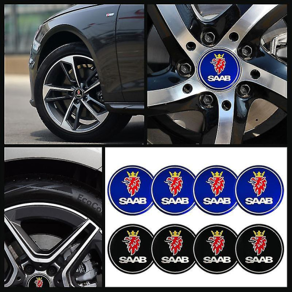4 kpl/erä Auton muotoilu Saab 9-3 93 9-5 9 3 9000 99 9-x 97x Auton pyörän keskustarra Vanteet Keskiöt Napatyyppi Auton lisävarusteet