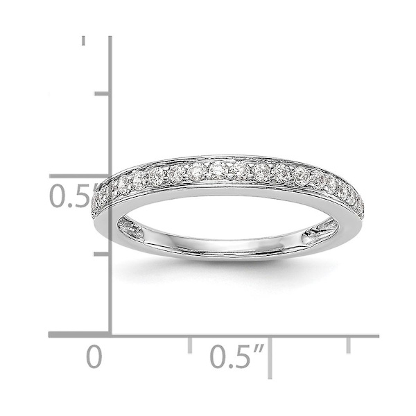 14k valkokulta 1/3 karaatin timanttihääyhtye Koko 7.00 Korut naisille - 2.7 grammaa .30 dwt