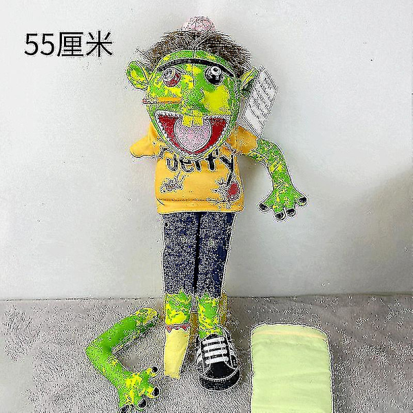 Ulkomainen kauppa Jeff käsipukki lelu suu hauska plussilelu zombi rock Jeff vanhemmat-lapsi käsipukki suu voi liikkua Zombie Jeff Hand Puppet