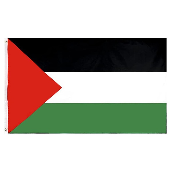 Stor Palestina Flagga Palestina Flagga 5 fot Palestina Flagga Badge Support Palestina Peace Flags Lättvikt Hållbar -gt