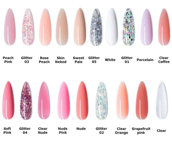 Polygel Negler 15g 15 Glitter 01