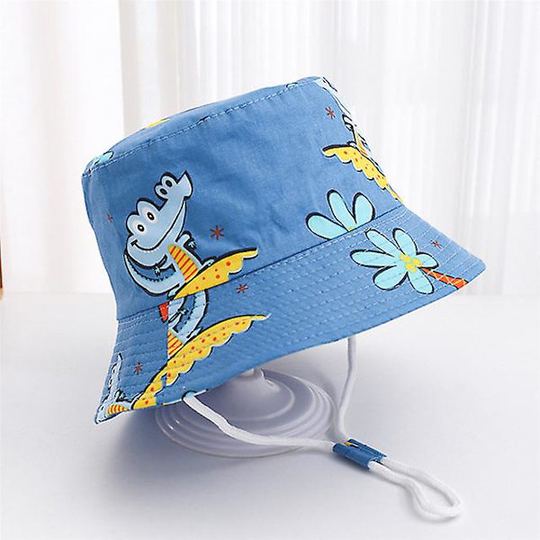 Kevät-kesä Miesten Bucket Hatit Piirretty Miesten Miesten Hattu Ranta Auringon Hattu Taapero Miesten Kalastajan Hattu Ulkona Miesten Panama Hattu 01 blue summer 50cm(5-24 months)