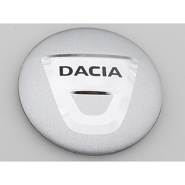 4stk 56mm 60mm Ny Dacia-logo-bilemblem Hjulsenternavkapsel Autofelggjenoppretting Støvtett merkedeksel Klistremerke Stylingtilbehør