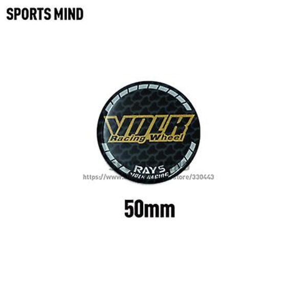 4 stk/parti 45 mm 50 mm 56 mm 65 mm Bilhjul Senterhette-emblem-klistremerke For Rays Volk Racing Wheel Logo Navkapsel-klistremerke