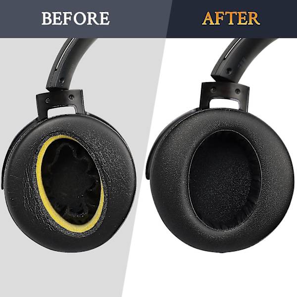 Ørepudeudskiftning til Sony MDR-XB950 XB950BT XB950B1 Over-Ear Høretelefoner med Blødere Proteinlæder Ørepude