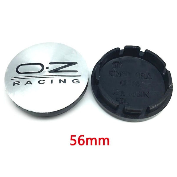 4 stk 56mm 60mm 65mm 68mm bilhjul centernavkapsler til fælgafdækning Auto Oz Racing Logo Badge Emblem Eksteriør Styling Tilbehør