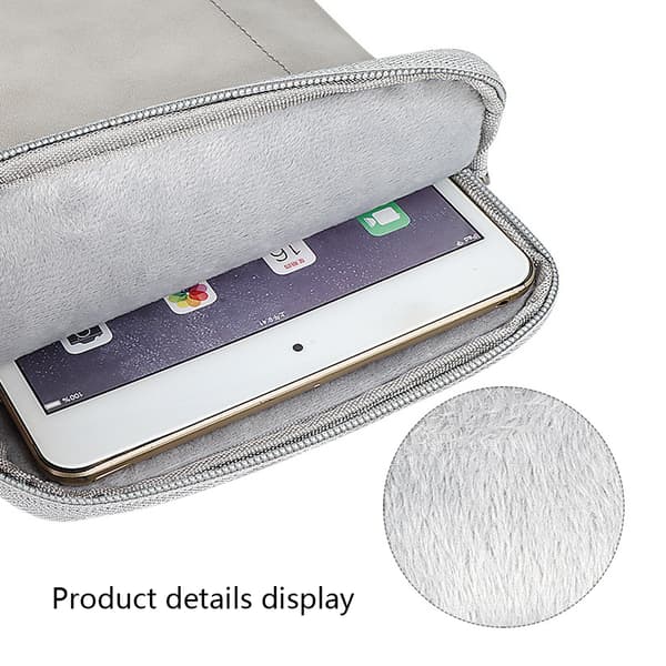8-tums tablettfodral för Samsung iPad, läderfodral, innerficka, anti-fall skyddande hölje