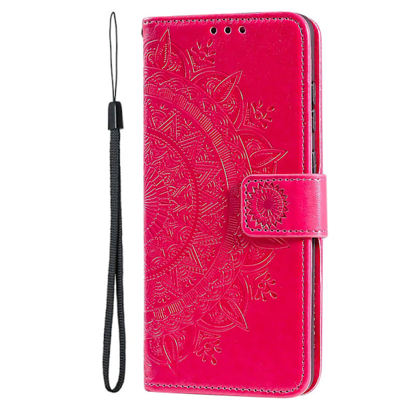 Til Nokia Xr20 Totem Præget Læder Etui Rosarød Style E Nokia XR20 5G