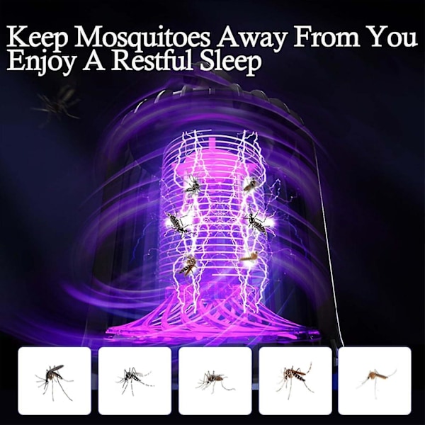 Buzzbug - Buzzbug Lykta, Buzzbug Myggdödare, Buzzbug Myggzapper, Bärbar Solcellsladdad för Utomhuscamping -GSL 1 pc