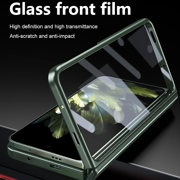 For OnePlus Open Deksel Herdet Glass Film Hengselbeskyttelse PC-deksel med Stylus/Stylus-spor Style C OnePlus Open