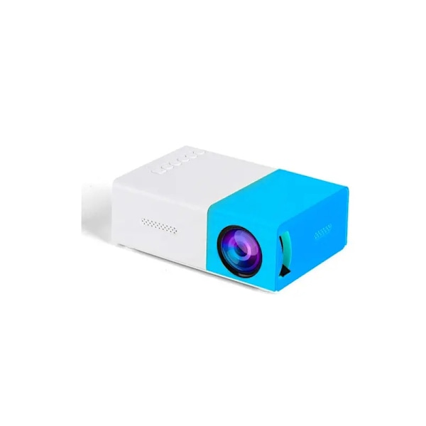 Mini projektor, LED mobiltelefon videoprojektor Full HD til hjemmebiograf, til udendørs brug Blue and white