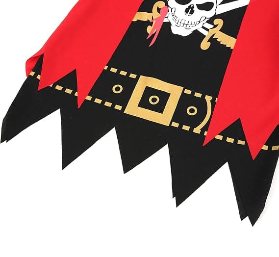 Piratkostym för barn, piratrollspelsdräkt, storlek M