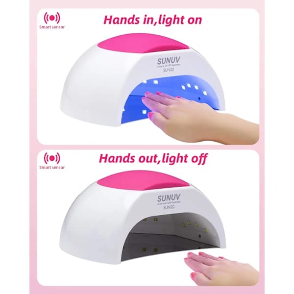 SUN2C smart 33 lamper 48W neglelampe dobbelt lyskilde LED negletørring