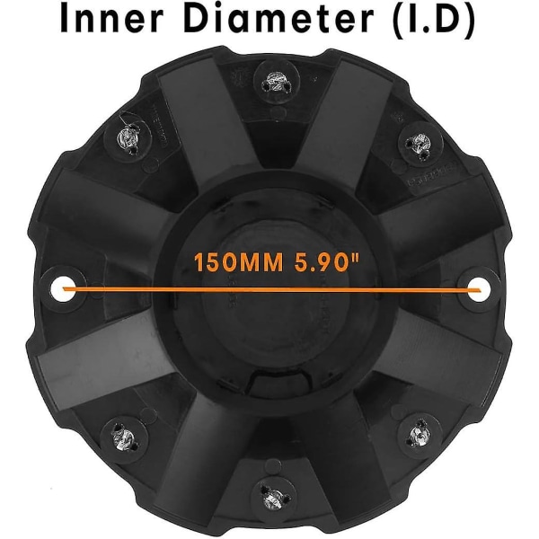 Mkk 180mm 7.09 tum Hjulcentreringsskydd för C806805-1 C108015-16b01 C806806 Hjulcentreringsskydd, 4-pack Svart Centreringsskydd Ersättning