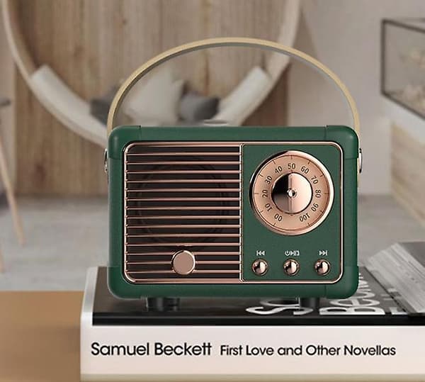 Retro bærbar lyd, nostalgisk mini Bluetooth-højttaler