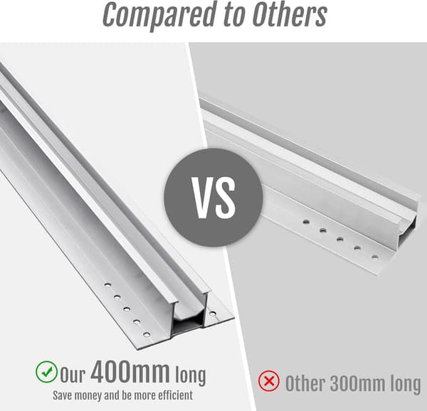 Aluminium solcellepanel - Festesystem - Trapesformet PV-plate - Festesett for 4 solcellepaneler
