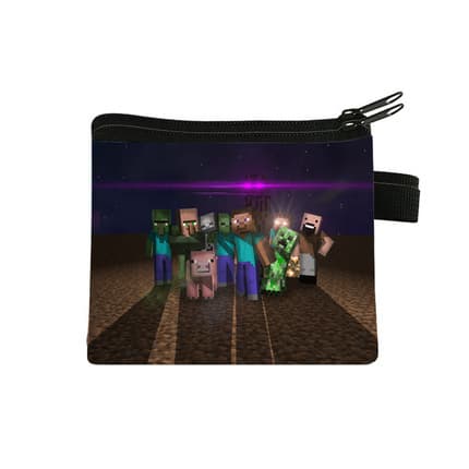 Minecraft Mini Møntpung — Bærbar Polyester Kortholder til Studerende 13.5*11cm.53