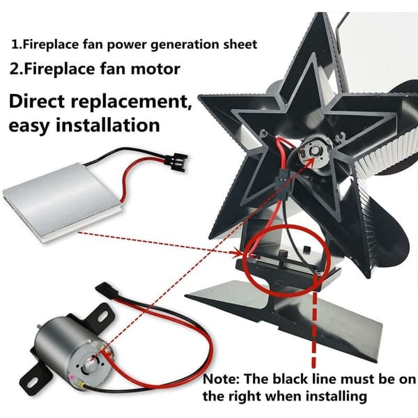 Reparationsdele til skorstensventilator, universalmotor, passer til de fleste skorstensventilatorer